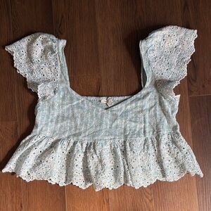 American Eagle Lace Trimmed Women's Top